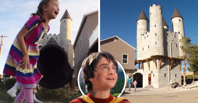 Papa-potterhead-les-construye-a-sus-hijos-el-castillo-de-Hogwarts